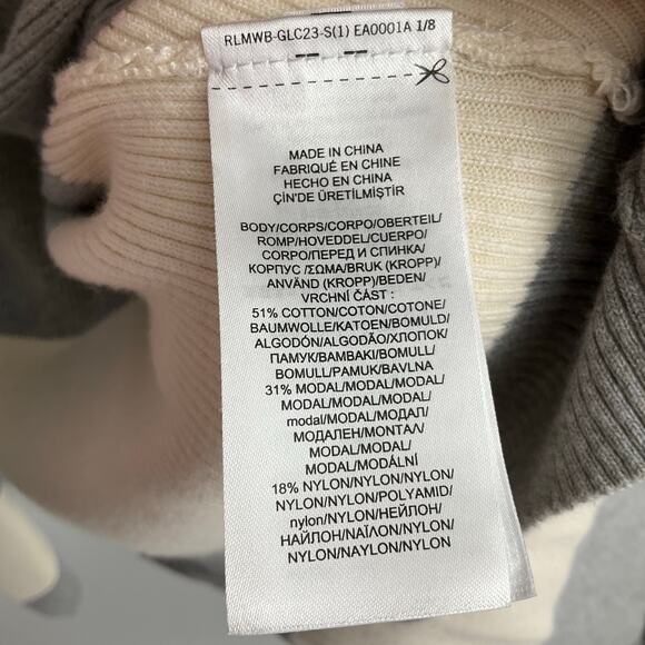 Ralph Lauren Classy Cardigan Sweater Draped Stripes Relaxed Old Money Medium - Picture 7 of 16